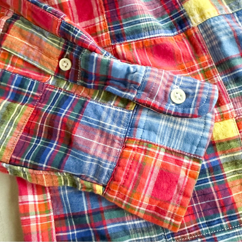 Ralph Lauren Madras Patchwork Button Down Oxford … - image 5
